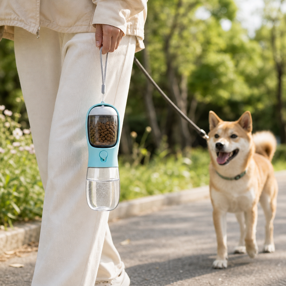 2 in 1 Portable Dog Water Bottle and Bowl