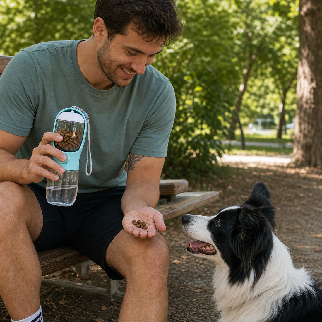 2 in 1 Portable Dog Water Bottle and Bowl