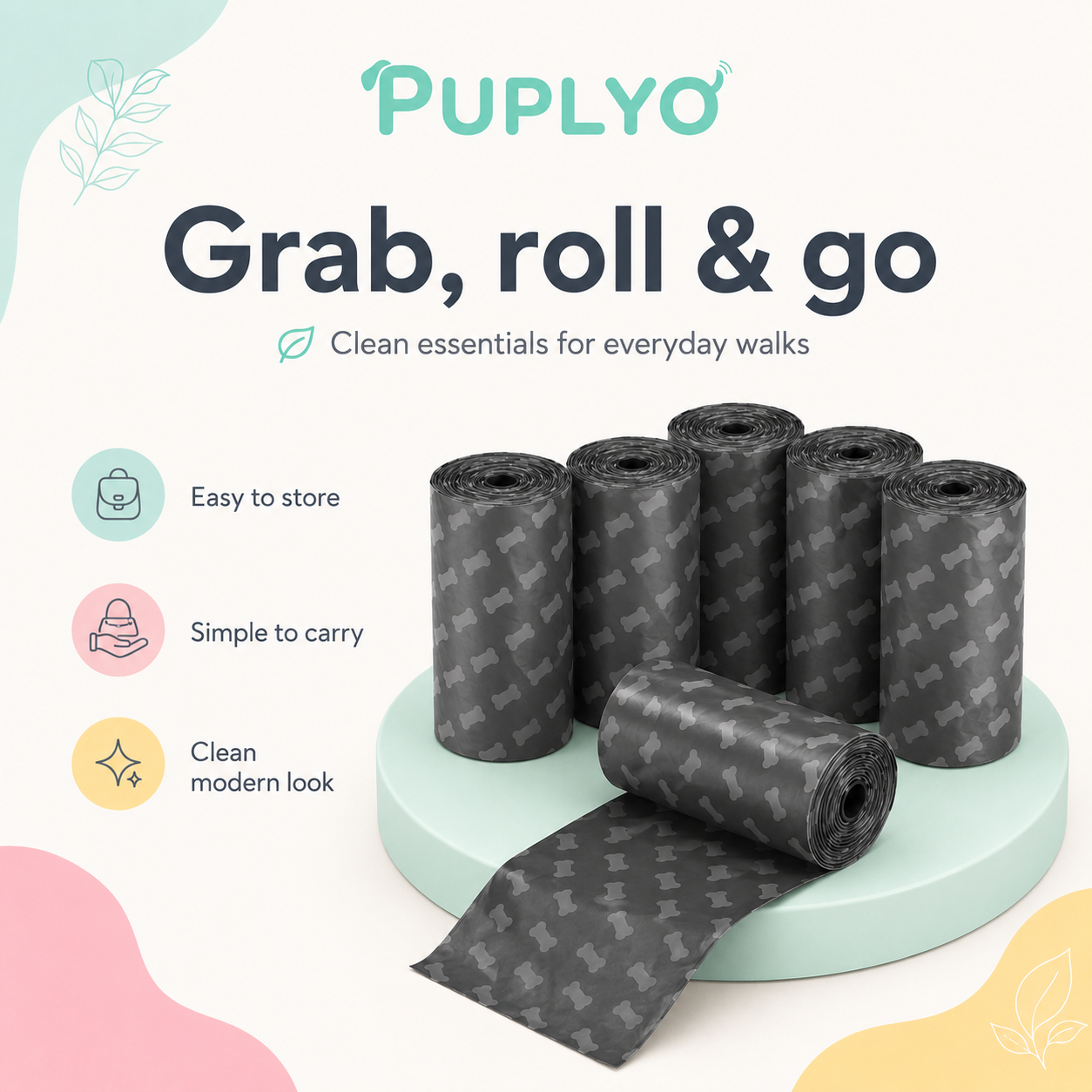 Biodegradable Waste Disposal Bags (Pack of Dog Poop Bags)