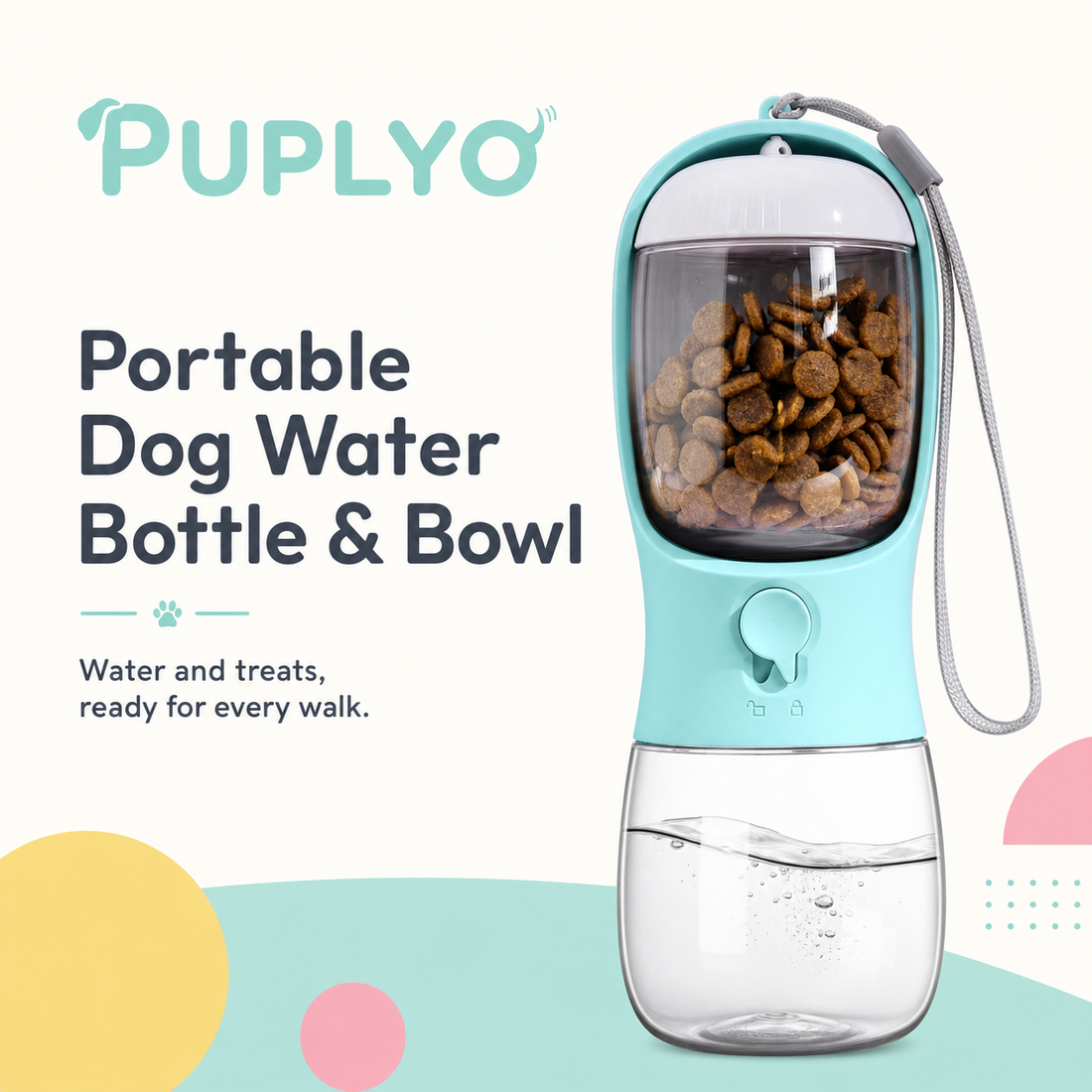 2 in 1 Portable Dog Water Bottle and Bowl