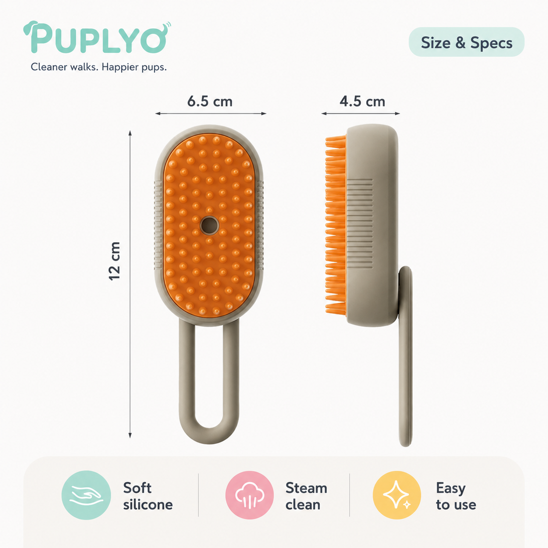 3-in-1 Steam Pet Grooming Brush
